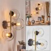 Koyoto Lampada a sfera, Applique Oro, Nero, 3-Luci