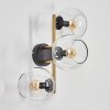 Koyoto Lampada a sfera, Applique Oro, Nero, 3-Luci