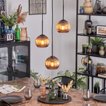 Koyoto Lampadario a sospensione, Lampada a sfera, Lampada a sospensione a cluster Ramato, 3-Luci
