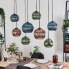 Koyoto Lampadario a sospensione, Lampada a sfera, Lampada a sospensione Écru, Nero, 8-Luci