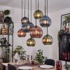 Koyoto Lampadario a sospensione, Lampada a sfera, Lampada a sospensione Écru, Nero, 8-Luci