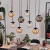 Gastor Lampadario a sospensione, Lampada a sfera, Lampada a sospensione Ambrato, Chiaro, Grigio fumo, 8-Luci