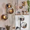 Koyoto Lampada a sfera, Applique Cromo, Grigio fumo, 3-Luci