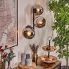 Koyoto Lampada a sfera, Applique Cromo, Grigio fumo, 3-Luci