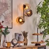 Koyoto Lampada a sfera, Applique Ambrato, Cromo, Grigio fumo, 3-Luci
