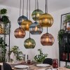 Koyoto Lampadario a sospensione, Lampada a sfera, Lampada a sospensione Écru, Nero, 8-Luci