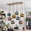 Koyoto Lampadario a sospensione, Lampada a sfera, Lampada a sospensione Écru, Nero, 8-Luci