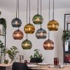 Koyoto Lampadario a sospensione, Lampada a sfera, Lampada a sospensione Écru, Nero, 8-Luci