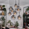 Gastor Lampadario a sospensione, Lampada a sfera, Lampada a sospensione Chiaro, Grigio fumo, 8-Luci