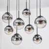 Gastor Lampadario a sospensione, Lampada a sfera, Lampada a sospensione Chiaro, Grigio fumo, 8-Luci