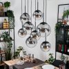 Gastor Lampadario a sospensione, Lampada a sfera, Lampada a sospensione Chiaro, Grigio fumo, 8-Luci