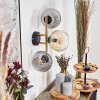 Koyoto Lampada a sfera, Applique Oro, Nero, 3-Luci