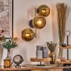 Koyoto Lampada a sfera, Applique Oro, Nero, 3-Luci
