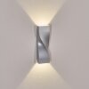 Halan Lampada da parete per esterno, Lampade Up & Down, Applique LED Argento, 2-Luci