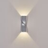 Halan Lampada da parete per esterno, Lampade Up & Down, Applique LED Argento, 2-Luci