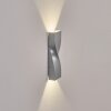 Halan Lampada da parete per esterno, Lampade Up & Down, Applique LED Argento, 2-Luci