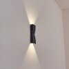 Halan Lampada da parete per esterno, Lampade Up & Down, Applique LED Nero, 2-Luci