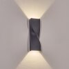 Halan Lampada da parete per esterno, Lampade Up & Down, Applique LED Nero, 2-Luci