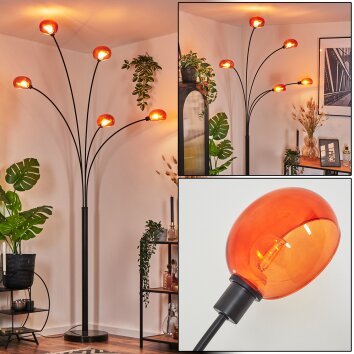 Nikkala Lampada da terra Nero, 5-Luci