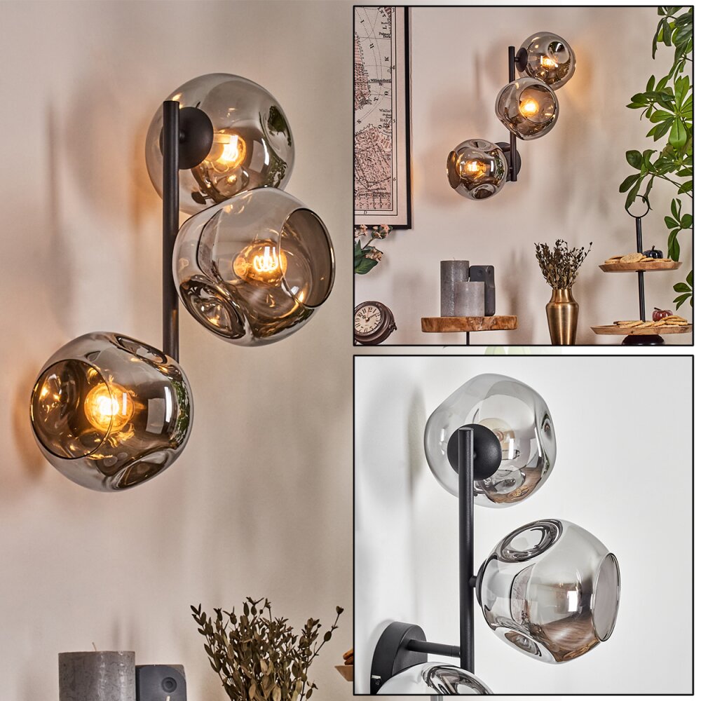 Ripoll Lampada a sfera, Applique Grigio fumo, 3-Luci main product photo