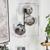 Ripoll Lampada a sfera, Applique Grigio fumo, 3-Luci