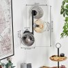 Koyoto Lampada a sfera, Applique Ambrato, Chiaro, Grigio fumo, 3-Luci