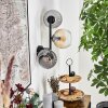 Koyoto Lampada a sfera, Applique Ambrato, Chiaro, Grigio fumo, 3-Luci