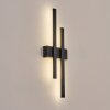 Glara Lampada da parete per esterno, Applique LED Nero, 2-Luci