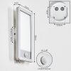 Harel Lampada da parete per esterno, Panel, Applique LED Argento, 1-Luce, Sensori di movimento