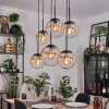 Gastor Lampadario a sospensione, Lampada a sfera, Lampada a sospensione Ambrato, Chiaro, 6-Luci
