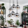 Gastor Lampadario a sospensione, Lampada a sfera, Lampada a sospensione Chiaro, Grigio fumo, 6-Luci