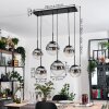 Gastor Lampadario a sospensione, Lampada a sfera, Lampada a sospensione Chiaro, Grigio fumo, 6-Luci