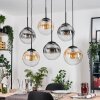 Gastor Lampadario a sospensione, Lampada a sfera, Lampada a sospensione Ambrato, Chiaro, Grigio fumo, 6-Luci