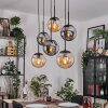 Gastor Lampadario a sospensione, Lampada a sfera, Lampada a sospensione Ambrato, Grigio fumo, 6-Luci