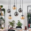 Gastor Lampadario a sospensione, Lampada a sfera, Lampada a sospensione Ambrato, Grigio fumo, 6-Luci