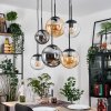 Gastor Lampadario a sospensione, Lampada a sfera, Lampada a sospensione Ambrato, Chiaro, Grigio fumo, 6-Luci