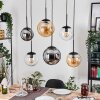 Gastor Lampadario a sospensione, Lampada a sfera, Lampada a sospensione Ambrato, Chiaro, Grigio fumo, 6-Luci