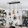Gastor Lampadario a sospensione, Lampada a sfera, Lampada a sospensione Ambrato, Chiaro, Grigio fumo, 6-Luci