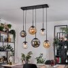 Gastor Lampadario a sospensione, Lampada a sfera, Lampada a sospensione Ambrato, Chiaro, Grigio fumo, 6-Luci