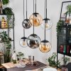 Gastor Lampadario a sospensione, Lampada a sfera, Lampada a sospensione Ambrato, Chiaro, Grigio fumo, 6-Luci