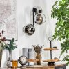 Koyoto Lampada a sfera, Applique Cromo, Chiaro, Grigio fumo, 3-Luci