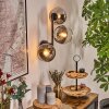 Koyoto Lampada a sfera, Applique Cromo, Chiaro, Grigio fumo, 3-Luci