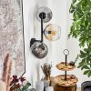 Koyoto Lampada a sfera, Applique Ambrato, Chiaro, Grigio fumo, 3-Luci