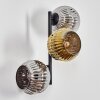 Ripoll Lampada a sfera, Applique Cromo, Oro, Grigio fumo, 3-Luci