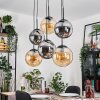 Gastor Lampadario a sospensione, Lampada a sfera, Lampada a sospensione Ambrato, Grigio fumo, 6-Luci