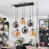 Gastor Lampadario a sospensione, Lampada a sfera, Lampada a sospensione Ambrato, Grigio fumo, 6-Luci