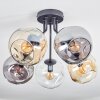 Ripoll Plafoniera, Lampada a sfera Ambrato, Chiaro, Grigio fumo, 5-Luci
