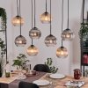 Koyoto Lampadario a sospensione, Lampada a sfera, Lampada a sospensione Écru, Nero, 8-Luci