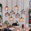 Koyoto Lampadario a sospensione, Lampada a sfera, Lampada a sospensione Écru, Nero, 8-Luci