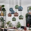 Koyoto Lampadario a sospensione, Lampada a sfera, Lampada a sospensione Écru, Nero, 8-Luci